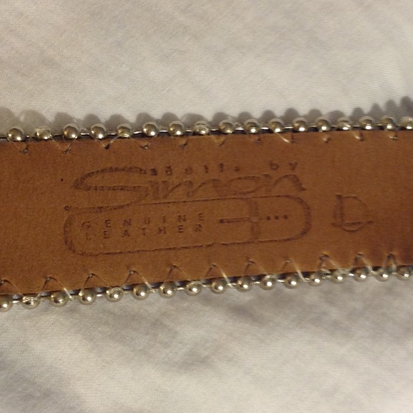 B.B. Simon Handmade Black Leather Belt - 30 - Picture 8 of 14